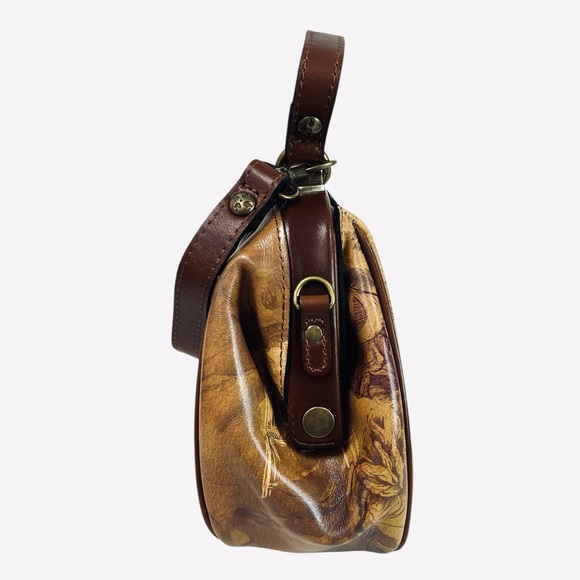 Patricia Nash Gracchi Italian Sketchbok Leather Satchel Handbag Purse - Picture 6 of 11